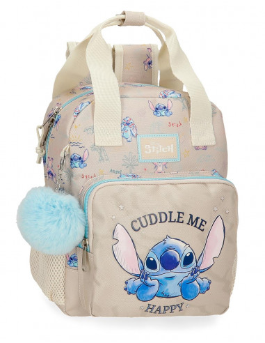 MOCHILA ADAP. 28CM. STITCH CUDDLE ME HAPPY